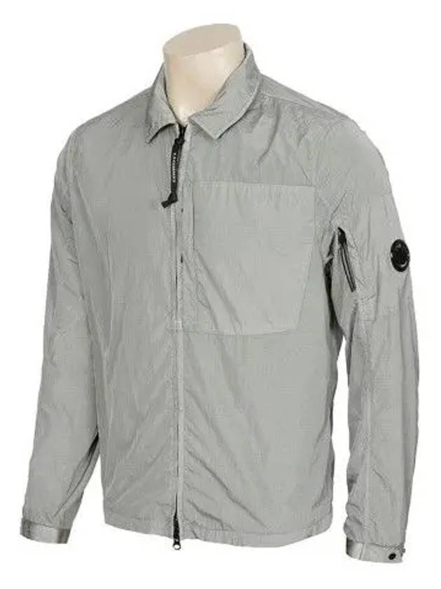 Lens Wappen Chrome R Overshirt Zip Up Jacket Grey - CP COMPANY - BALAAN 2