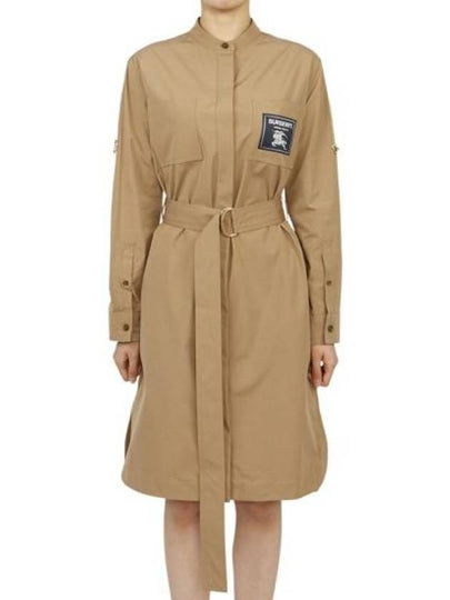 Prorsum Label Belt Shirt Midi Dress Beige - BURBERRY - BALAAN 2