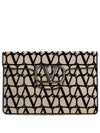 Toile Iconographe V Logo Clutch Bag Beige - VALENTINO - BALAAN 2