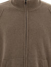 Lambswool GRS Zipped Cardigan Beige - CP COMPANY - BALAAN 4