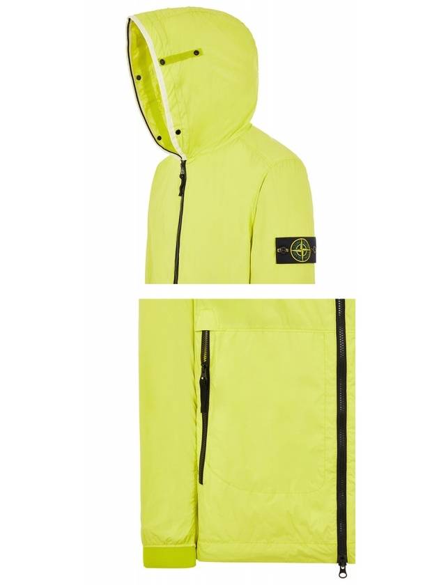 Wappen Patch Skin Touch Nylon Hooded Jacket Lime - STONE ISLAND - BALAAN 6