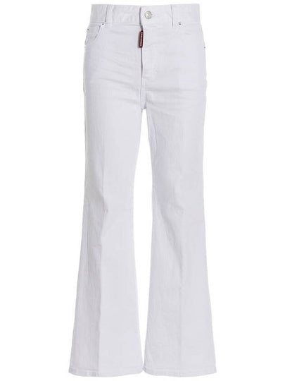 Crop Wide Jeans White - DSQUARED2 - BALAAN 2