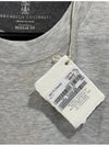 Crew Neck Regular Fit Short Sleeve T-Shirt Grey - BRUNELLO CUCINELLI - BALAAN 6