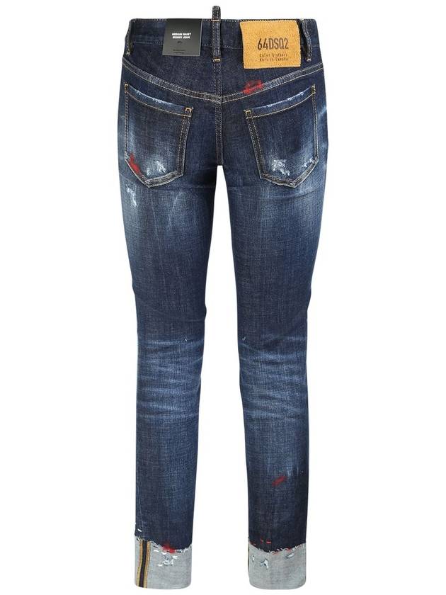 Women's Medium Waist Skinny Jeans Blue - DSQUARED2 - BALAAN 3