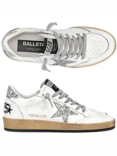 Ball Star Heel Tab Low Sneakers White Silver - GOLDEN GOOSE - BALAAN 2