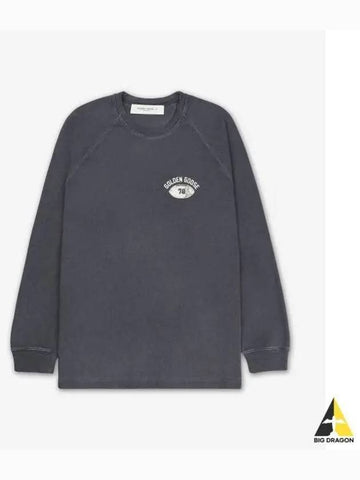 Football Print Sweatshirt Anthracite GMP02015P00164660445 - GOLDEN GOOSE - BALAAN 1