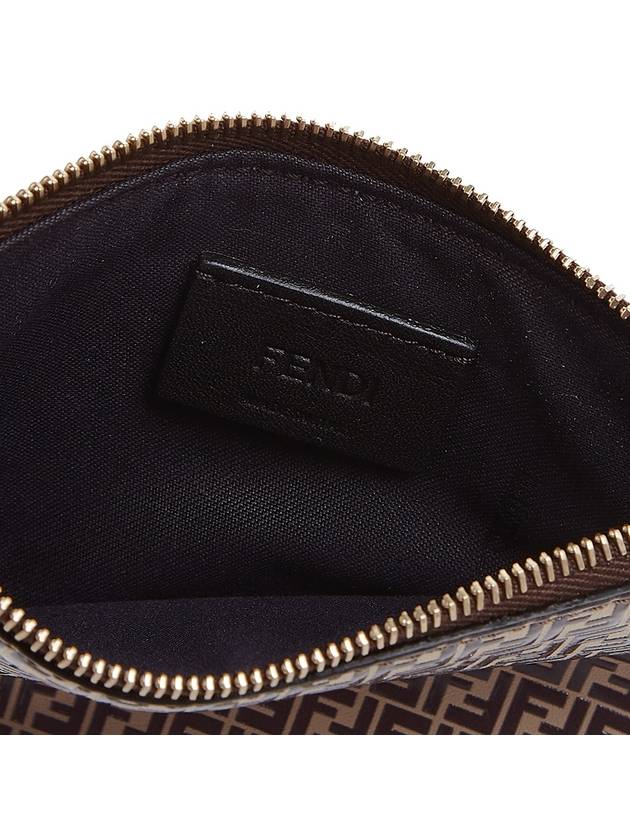 FF All Over Logo Coin Wallet Brown - FENDI - BALAAN.