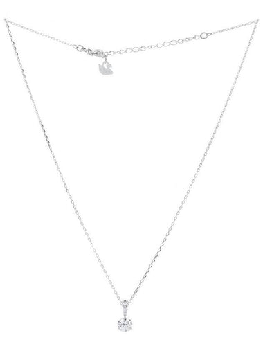 Stilla Round Cut Crystal Pendant Necklace Silver - SWAROVSKI - BALAAN 1