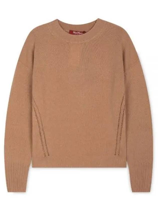 Women's Alinda Crew Neck Knit Top Brown - MAX MARA - BALAAN 2