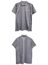 Logo Patch Short Sleeve Polo Shirt Grey - MONCLER - BALAAN 5