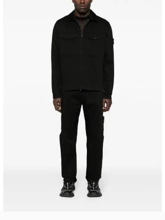 Two-pocket Overshirt Zip-up Jacket Black - STONE ISLAND - BALAAN 3