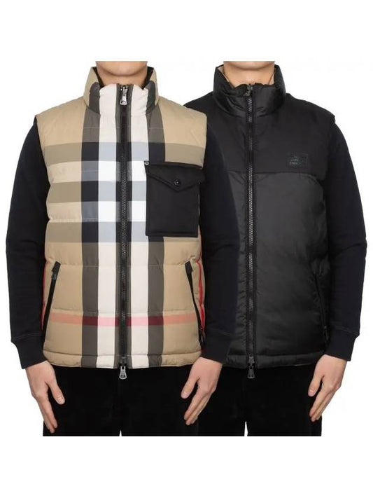 Reversible Check Nylon Padding Vest Archive Beige - BURBERRY - BALAAN 2