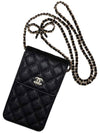 Classic Caviar Ribbon Chain Phone Holder Cross Bag AP3307 - CHANEL - BALAAN 6