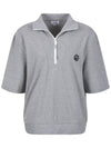 Flee zip-up short sleeve t-shirt MW3ME220MGY - P_LABEL - BALAAN 10