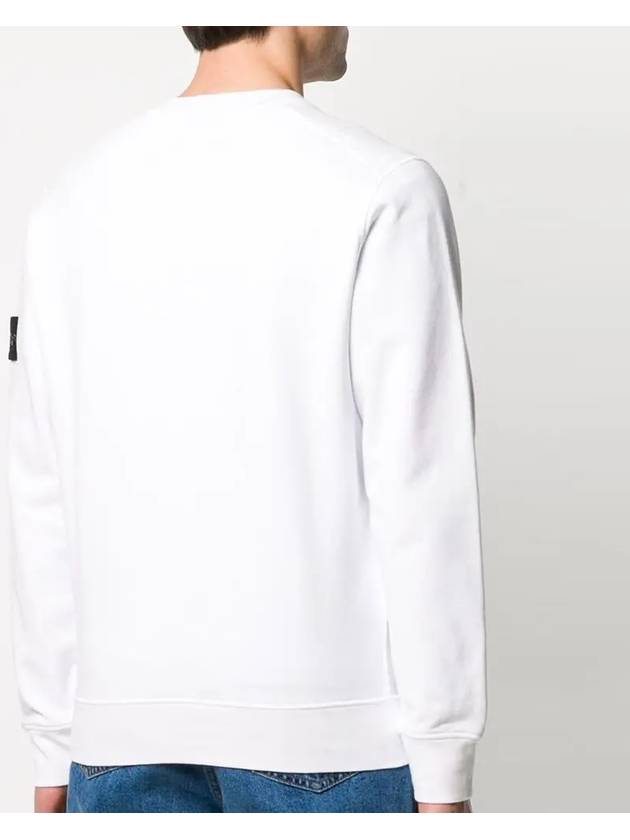 Garment Dyed Cotton Crewneck Sweatshirt White - STONE ISLAND - BALAAN 5