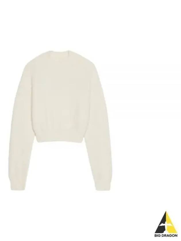 Intarsia Knit Logo Crew Neck Knit Top Ivory - JACQUEMUS - BALAAN 2