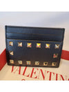 Rockstud Card Wallet Black - VALENTINO - BALAAN 8