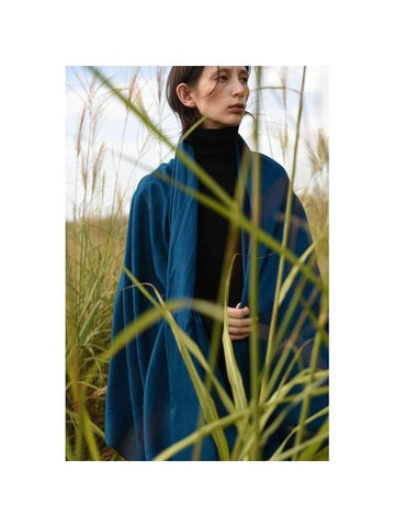 Cashmere Pashmina Muffler Ocean Blue - WILL'O THE WISP - BALAAN 1