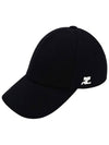 Signature Logo Wool Ball Cap Black - COURREGES - BALAAN 2