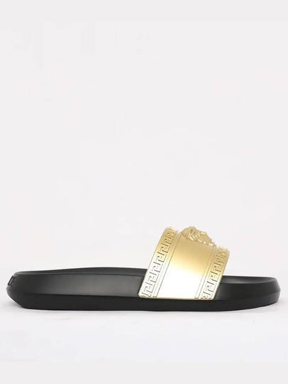 Greca Medusa Band Slide Slippers Gold - VERSACE - BALAAN 2