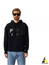 Box Logo Cotton Hoodie Black - MSGM - BALAAN 2