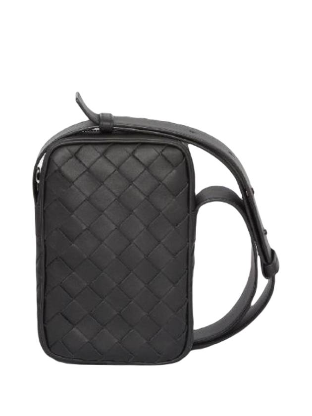 Intrecciato Rectangle Mini Cross Bag Black - BOTTEGA VENETA - BALAAN 2