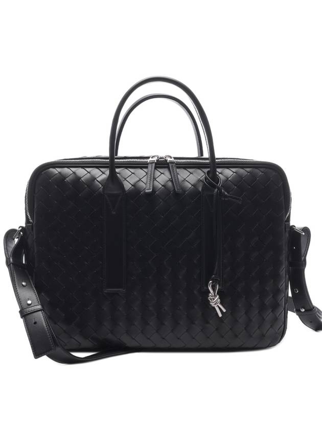 Getaway Leather Brief Case Black - BOTTEGA VENETA - BALAAN 2