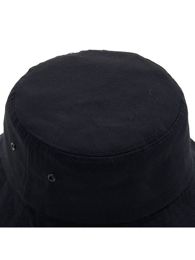 Flower Logo Bucket Hat Black - KENZO - BALAAN.