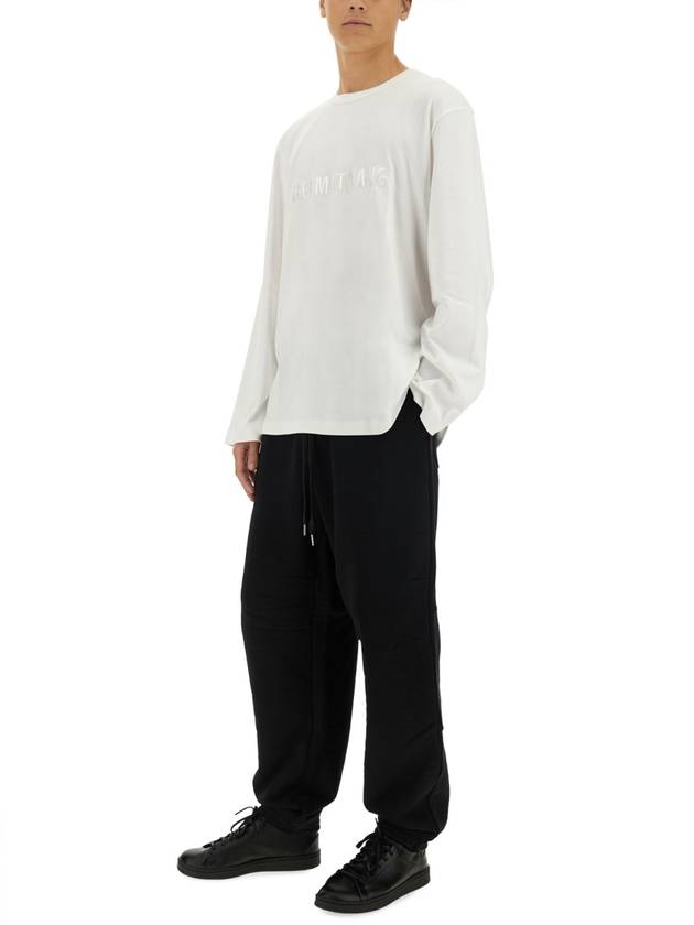 Embroidery Logo Long-Sleeved T-Shirt White - HELMUT LANG - BALAAN 5