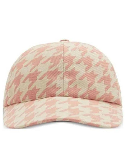 Houndstooth Base Ball Cap Pink - BURBERRY - BALAAN 2