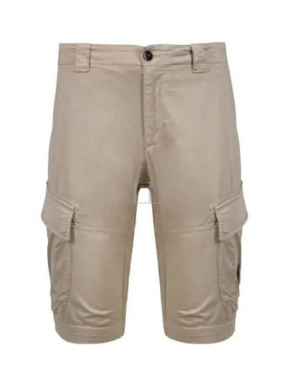 Stretch Satin Cargo Shorts Grey - CP COMPANY - BALAAN 2