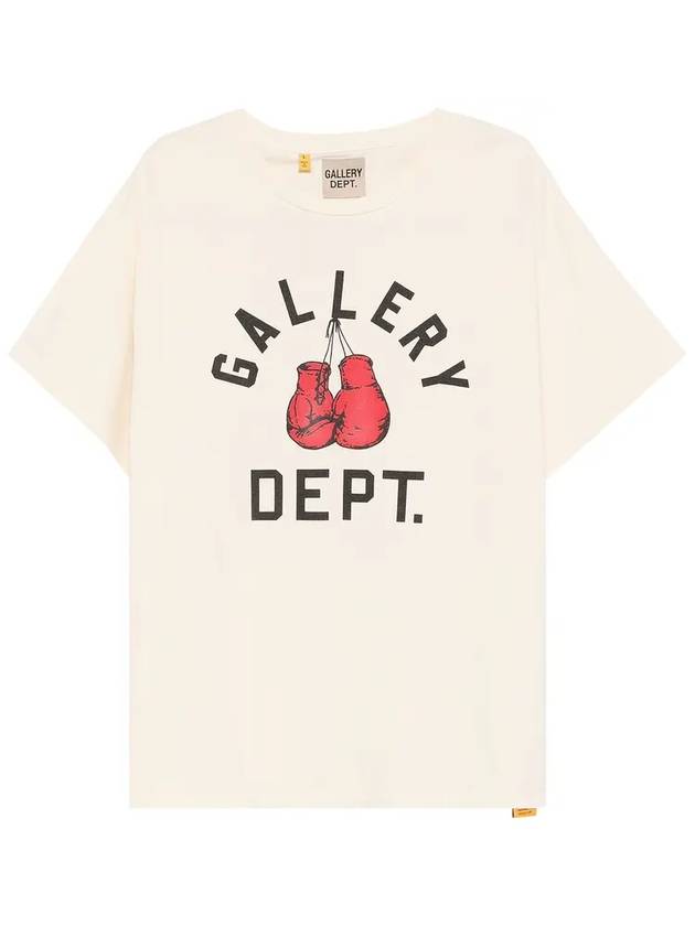 Boxing Merch Short Sleeve T-Shirt Cream - GALLERY DEPT. - BALAAN 1