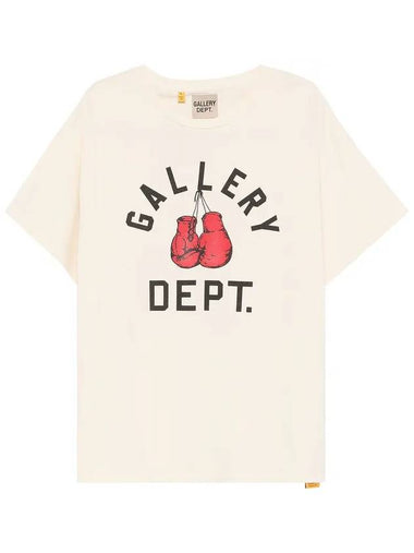 Boxing Merch Short Sleeve T-Shirt Cream - GALLERY DEPT. - BALAAN 1