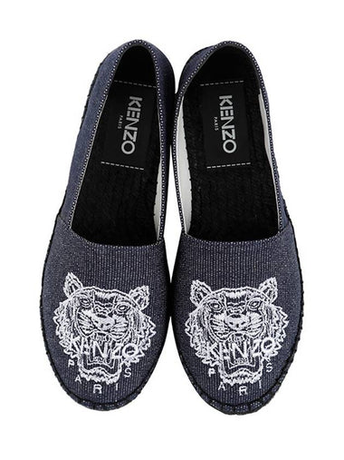 2ES180 F53 67 Navy embroidered espadrille sneakers - KENZO - BALAAN 1