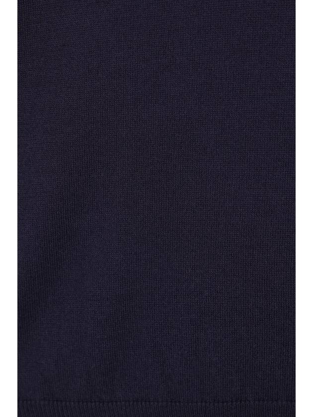 Plain Cotton Knit Top Navy - BRUNELLO CUCINELLI - BALAAN 6