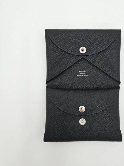 Calvi Duo Card Wallet Noir - HERMES - BALAAN 2