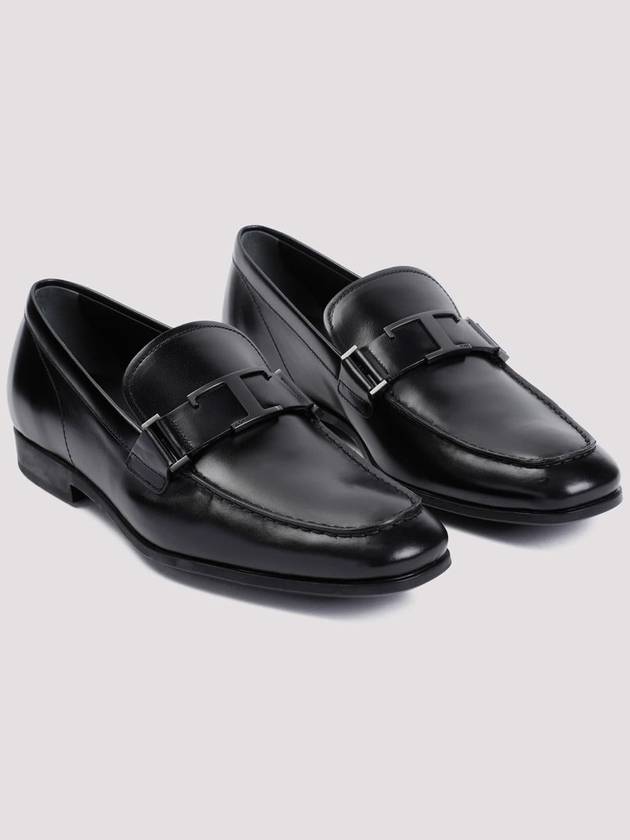 T Timeless Logo Loafers Black - TOD'S - BALAAN 4