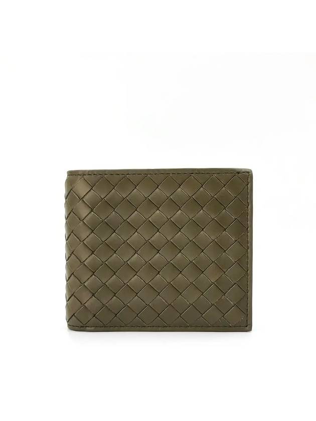 Intrecciato Leather Half Wallet Olive - BOTTEGA VENETA - BALAAN 1