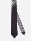 Oblique Straight Tie Black - DIOR - BALAAN 3