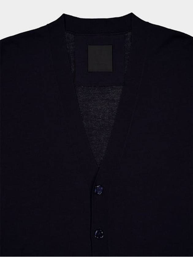 Cotton Silk Cardigan Night Blue - GIVENCHY - BALAAN 4