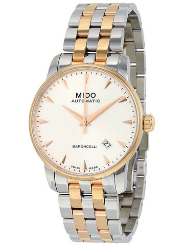 Mido Baroncelli II Automatic Silver Dial Two-tone Men's Watch M86009111 - MIDO - BALAAN 1