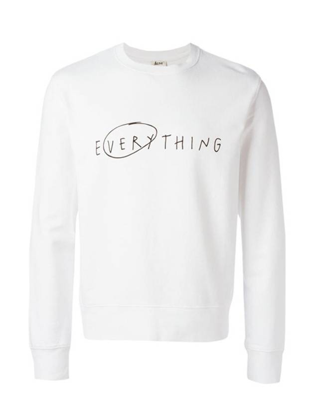 Casey Slogan Sweatshirt White 2HK146 100 - ACNE STUDIOS - BALAAN 1