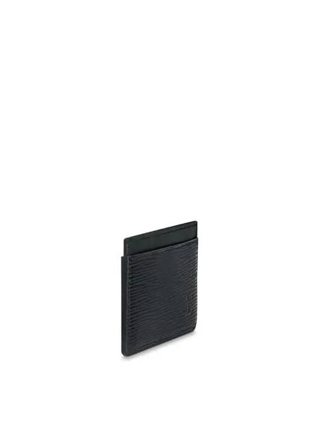 Epi Logo Leather 1-stage Card Wallet Black - LOUIS VUITTON - BALAAN 3