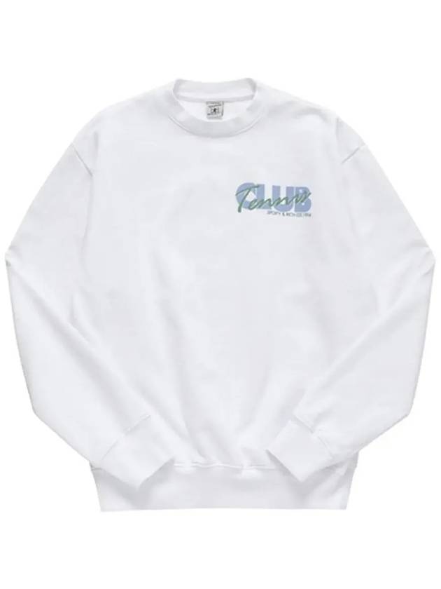 Agassi Tennis Club Logo Crew Neck Sweatshirt White - SPORTY & RICH - BALAAN 6