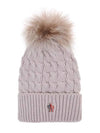 3B00008 0402A 216 Grenoble Pom Wool Pink Beanie - MONCLER - BALAAN 2