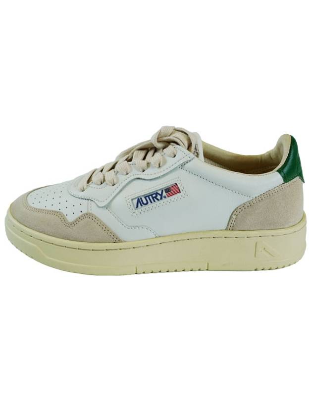 Men's Medalist Leather Low Top Sneakers Green Tab - AUTRY - BALAAN 2