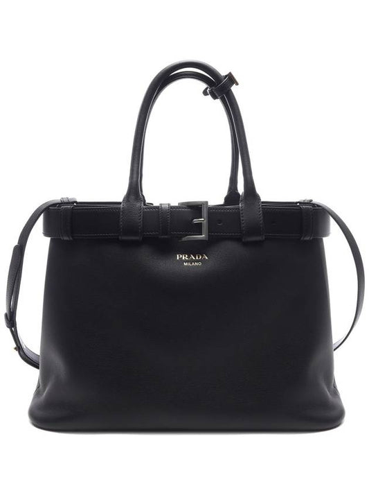 Buckle Large Tote Bag Black - PRADA - BALAAN 2