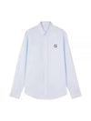 Contour Fox Head Casual Long Sleeve Shirt Blue - MAISON KITSUNE - BALAAN 2