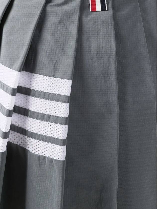 4-Bar Striped Mini Pleated Skirt Grey - THOM BROWNE - BALAAN 3