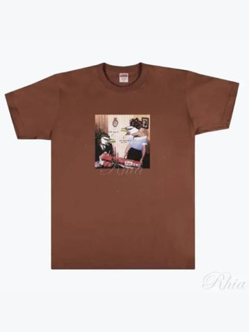 Antihero Curves Printing Short Sleeve Men s T Shirt Top SS22T41 BROWN - SUPREME - BALAAN 1